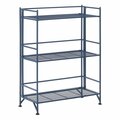 Convenience Concepts Xtra Storage Three-Tier Wide Folding Shelf - Blue, Metal - 25.25 x 11.25 x 33 in. HI2827268